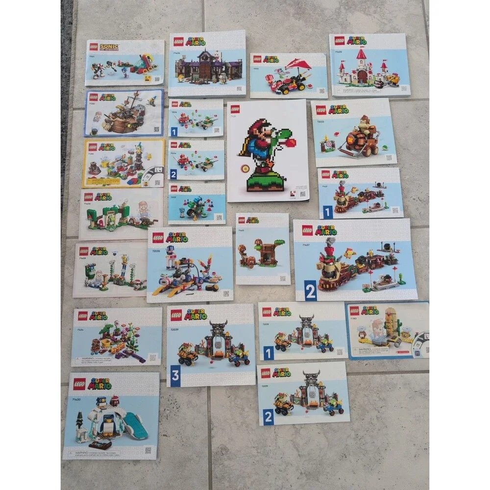 Lego Super Mario Lego Lot Of 23 INSTRUCTION MANUALS ONLY